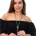 Стеклянные разноцветные длинные бусы,  арт. 018.467 018.467