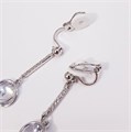 Клипсы со вставками, цвет камня прозрачный, арт.748.281 748.281