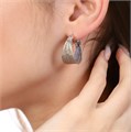 Серьги кольца, цвет серебристый, арт.748.254 748.254