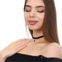 Чокер бархатка с кулоном, цвет черный, арт.706.838 706.838