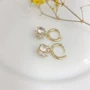 Серьги "Exclusive" цвет золотистый, камень прозрачный арт. 706.796 706.796