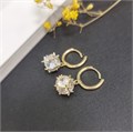 Серьги "Exclusive" цвет золотистый, камень прозрачный арт. 706.796 706.796