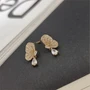 Серьги гвоздики с сияющими камнями, цвет золотистый, арт. 706.736 706.736