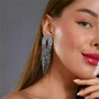 Клипсы "Вечерние" цвет чернение, камень перламутровый, арт. 706.574 706.574