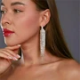 Серьги "Вечерние" цвет золотой, камень блестящий, арт. 706.552 706.552