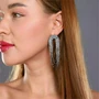 Серьги "Вечерние" цвет черный, камень белый переливающийся, арт. 706.556 706.556