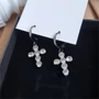 Серьги "Крестики", цвет серебро, 371010, арт. 606.877 606.877