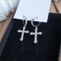 Серьги "Крестики", цвет серебро, 371010, арт. 606.869 606.869