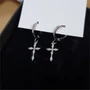 Серьги "Крестики", цвет серебро, 371010, арт. 606.867 606.867