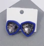Серьги-гвоздики "Геометрические", синие, 526070, арт.606.353 606.353