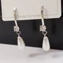 Серьги Дольче с жемчугом, цвет серый, 1050, арт.506.696 506.696