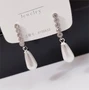 Серьги Дольче с жемчугом, цвет серый, 1050, арт.506.698 506.698