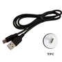 USB провод силиконовый для зарядки TPC, 1 метр, чёрный, 213722, арт.600.038 600.038