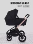 Коляска 2 в 1 Mowbaby Zoom Gold 2025 black 4670078613011