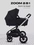 Коляска 2 в 1 Mowbaby Zoom Silver 2025 black 4670078613127