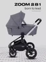 Коляска 2 в 1 Mowbaby Zoom Silver 2025 grey 4670078613110