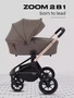 Коляска 2 в 1 Mowbaby Zoom Gold 2025 cacao brown 4670078647603