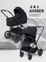 Коляска 2 в 1 Mowbaby Amber Black 4670078656148