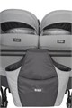 Коляска для двойни 2 в 1 Riko Basic Saxo 02 серый-черный 5907729455065