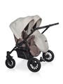 Коляска для двойни 2 в 1 Riko Basic Saxo 03 бежевый-коричневый 5907729455072