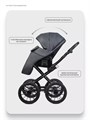 Коляска 2 в 1 Riko Basic Montana X Ecco Prestige 24 Graphite 5907729455393