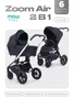 Коляска 2 в 1 Mowbaby Zoom Air Silver Black 4670078674333