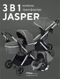 Коляска-трансформер 3 в 1 Mowbaby Jasper Silver green 4670078653482