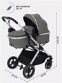 Коляска-трансформер 3 в 1 Mowbaby Jasper Silver green 4670078653482