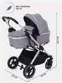 Коляска-трансформер 3 в 1 Mowbaby Jasper Silver grey 4670078653499