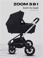 Коляска 3 в 1 Mowbaby Zoom Silver 2025 black 4670078666192