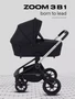 Коляска 3 в 1 Mowbaby Zoom Silver 2025 black 4670078666192