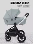 Коляска 3 в 1 Mowbaby Zoom Silver 2025 green tea 4670078666239