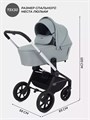 Коляска 3 в 1 Mowbaby Zoom Silver 2025 green tea 4670078666239