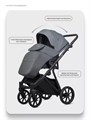 Коляска 3 в 1 Riko Basic Montana X Plus 45 Grey 5907729455836