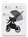 Коляска 3 в 1 Riko Basic Montana X 53 Dark grey 5907729455737