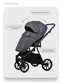 Коляска 3 в 1 Riko Basic Montana X 53 Dark grey 5907729455737