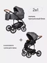 Коляска 2 в 1 Riko Basic Bella Life 06 anthracite 5907729451883