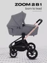 Коляска 2 в 1 Mowbaby Zoom Gold 2025 grey 4670078613035