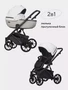 Коляска 2 в 1 Riko Basic Montana Ecco 32 White-Light Silver 5907729454549