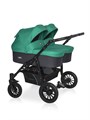 Коляска для двойни 2 в 1 Riko Basic Saxo 01 бирюзовый-черный 5907729455058