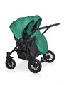 Коляска для двойни 2 в 1 Riko Basic Saxo 01 бирюзовый-черный 5907729455058