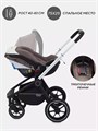 Коляска 3 в 1 Mowbaby Zoom PU silver cacao brown 4670078647641