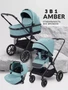 Коляска 3 в 1 Mowbaby Amber Mint 4670078656469