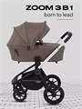 Коляска 3 в 1 Mowbaby Zoom Silver 2025 cacao brown 4670078666222