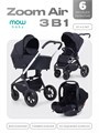 Коляска 3 в 1 Mowbaby Zoom Air Silver Black 4670078674364