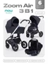 Коляска 3 в 1 Mowbaby Zoom Air Silver Black 4670078674364
