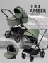 Коляска 3 в 1 Mowbaby Amber Olive 4670078675392