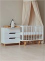 Кроватка Mowbaby Lilla маятник Cloud white 4670078636546