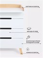 Комод пеленальный Rant Indy Pro 80/4 с органайзером Cloud white 4670078666376
