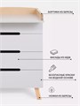 Комод пеленальный Rant Indy Pro 80/4 с органайзером Crystal beige 4670078666383